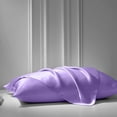 thumbnail image 4 of Cloud Fino Silk Satin Sheet Set- 6 Piece Sheet Set- Twin XL Size Sheet Set- Rich Quality 20" Deep Pocket Sheets- Luxury Hotel Bed Sheets- Lilac, 4 of 6