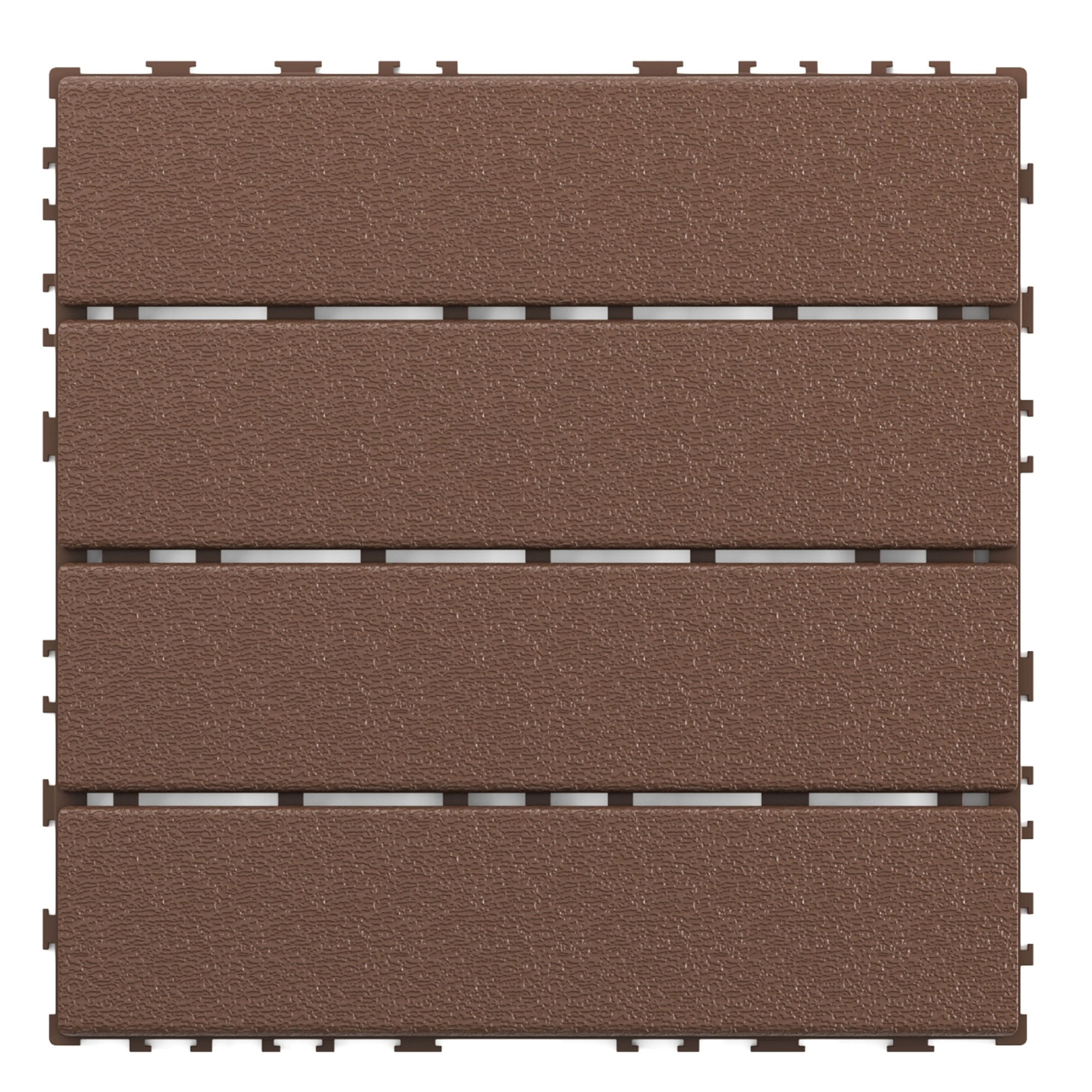 Miniyam 44 Pcs Interlocking Deck Tiles, 12" x 12", Polypropylene, for Outdoor Balcony Garden Brown