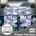 thumbnail image 3 of Yuyamidu Blue Coconut Tree RV Propane Tank Cover Camper Propane Tank Protection, Fits 30LB Dual Gas Cyinder Cover for RV/Trailer/Camper Accessories Decorative, 3 of 8