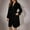 Black, variant on Women's Plush Bathrobe Basic Pocket Belt Robe Classic Tunic Sleepdress Soft Warm Fleece Long Sleeve Bathrobes 2025 Fall and Winter Sleepwear