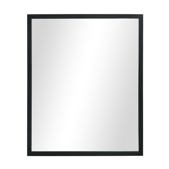 Mainstays 23x29 Black Rectangle Small Decorative Wall Mirror for Bathroom or Living Room