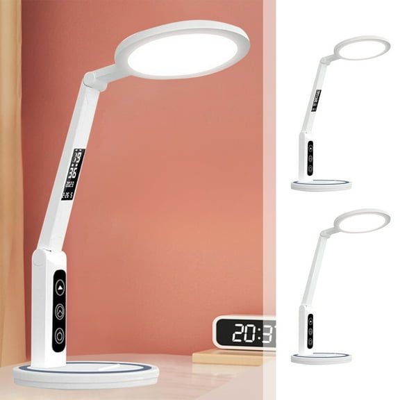 Adjustable Eye Comfort LED Desk Lamp with Timer and Color Modes - Flexible Neck Portable Lighting for Office Reading