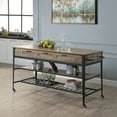 thumbnail image 4 of Acme Furniture Macaria Kitchen Island in Rustic Oak and Black Finish 64"L x 29"W x 33"H, 4 of 5