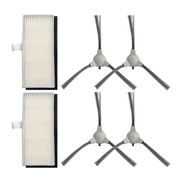 KDJ for iHome Replacement Filter Side Brush Kit for Nova S1 Pro iHRVS1PRO-3BLK Robotic Vacuum Cleaner, Compatible with for AutoVac Nova Pro Halo Orbita Pro Eclipse Pro Luna Pro iHRV9-BLKS