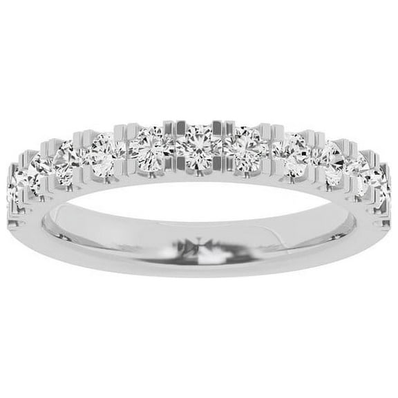 Unique Moments Lab Grown 3/4 Carat Round-Cut Diamond Wedding Band in 14K White Gold