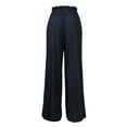 thumbnail image 4 of Made by Olivia Women's Ribbon Tie Chiffon Loose Pleated Wide Leg Palazzo Pants, 4 of 4