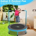 thumbnail image 2 of WOWLAND 3FT Toddler Trampoline with Handlebar for Age 1-6, Max Load 220LBS 36'' Indoor Mini Trampoline for Kids, Small Trampoline for Toddlers, Noise Free, Quick Assembly, 2 of 7