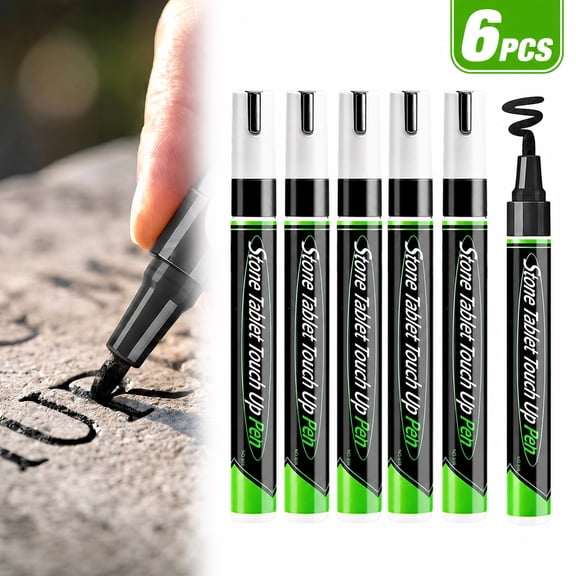 6PCS Tombstone Marker Pen for Restoring Faded Grave Inscriptions, Restore the Stone, Renew the Memory