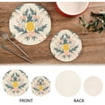 thumbnail image 4 of Pineapple 2 Pack Pot Holders Trivets, Heat Resistant Hot Pads for Kitchen Table Decoration Trivets for Hot Dishes/Pot/Bowl/Teapot/Hot Pot Holders, 7" + 9.45", 4 of 7