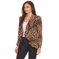 thumbnail image 2 of Women's Pattern Print Casual Office Long Sleeve Open Front Blazer jacket/Made in USA, 2 of 5