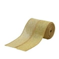 thumbnail image 3 of jifeng 5mx50mm Burlap Ribbon with Gold Net Mesh Embellishments for Christmas Crafts, 3 of 7