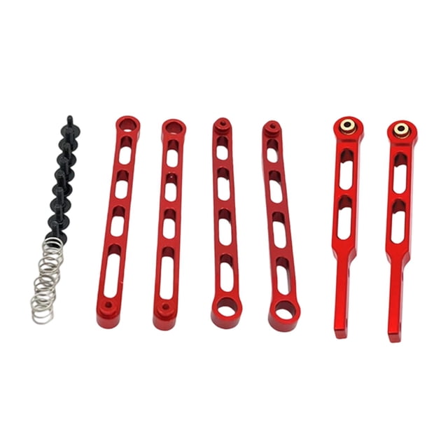 Varillas de tracción de eje para coche RC 1/12, piezas de repuesto directas, coche RC modificado de alta resistencia Rojo