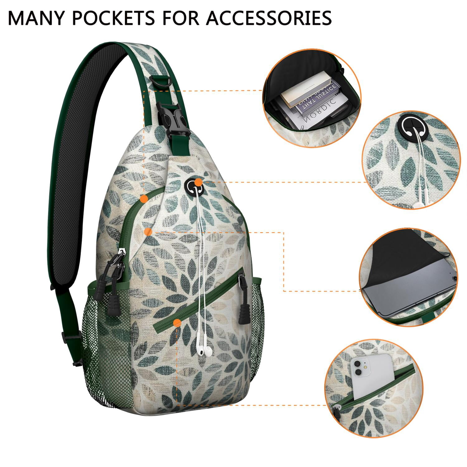 Nordic Style Crossbody Sling Bag Minimalist Shoulder Backpack for Commuters Durable & Travel-Ready