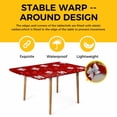 thumbnail image 4 of Red White Bow Table Cloths for 6 Foot Rectangle Tables, Modern Art Watercolor Bowknot Patio Waterproof Elastic Fitted Tablecloths, Washable Rectangular Table Cover for Camping, 4 of 8