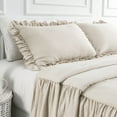 thumbnail image 7 of Bedding Bedspread Set Bed King - 3 Pieces Farmhouse Bedspread Skirt Coverlet Bed Spreads Quilt Chic Vintage Bedding Ruffle Bedspread Rustic with 2 Pillow Shams for Bedroom Home Dorm (Wheat, King), 7 of 7