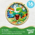 thumbnail image 2 of Dinosaur Birthday Party Supplies Tableware Classic Set for 16 Guests, 2 of 8