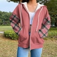 thumbnail image 2 of Yangnuo Womens Trendy Solid Color Zip Up Hoodies Women's Fashion Casual Ladies Printed Long Sleeve Tops Blouse Hooded Sweatshirts, 2 of 5