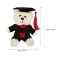 thumbnail image 2 of YSNOOWE Llavero Colgante Oso Caricatura Con Gorro Graduación Estilo Estético Para Regalar, 2 of 5