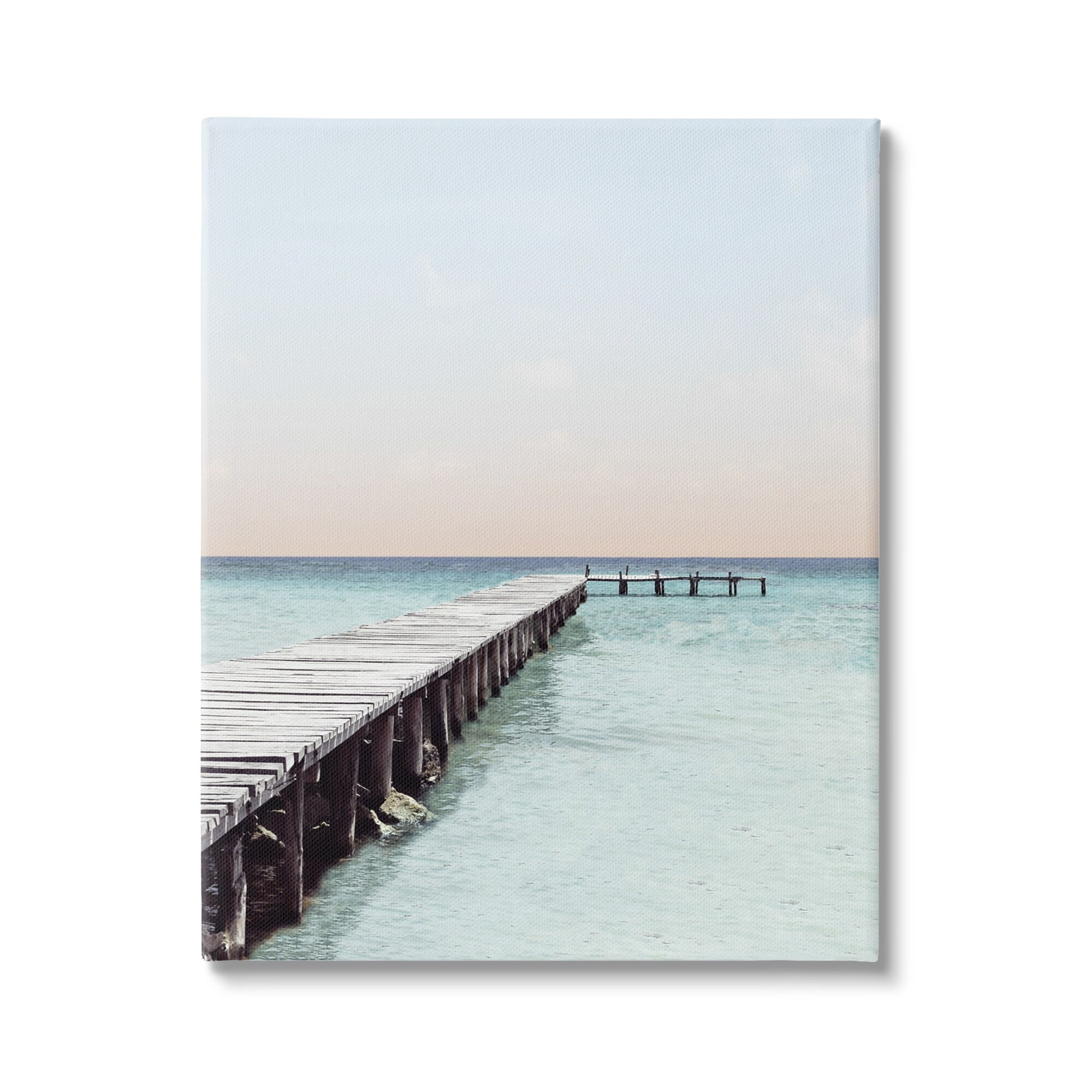 Stupell Industries Quiet Sunrise Sunset Dock Pier Soothing Ocean Scene, 24 x 30, Design by Natalie Carpentieri