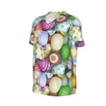 thumbnail image 2 of Rocae Colorful Easter Eggs for Breathable Men's Baseball T-Shirt Fashionable Casual Baseball Jersey, Moisture-wicking Sportswear 3X-Large, 2 of 9