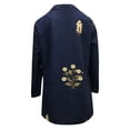 thumbnail image 5 of IROINNID Women's Mid-Long Open Front Coat Stand Collar Graphic Prints Long Sleeve Elegant Outerwear Casual Tweed Loose ooo, Blue, 5 of 6