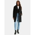 thumbnail image 3 of Time and Tru Women's and Women's Plus Faux Wool Boyfriend Coat, Sizes XS-2X, 3 of 6