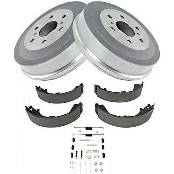 Rear Brake Drum and Shoe Kit - Compatible with 2009-2013 GMC Sierra 1500