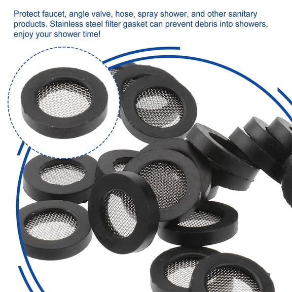 Raindrops 100Pcs Round Shower Head with Filter for Hard Water Control in Kitchen