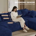thumbnail image 4 of Daluvenix 131" Modular U-Shaped Sectional Sofa, Oversized Corduroy Couch with Double Chaise, Blue, 4 of 11
