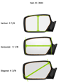 thumbnail image 5 of 98-00 Vw Beetle Right Passenger Convex Mirror Glass Lens w/Adhesive, 5 of 6