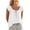 White, variant on Women's Alluring Tie-Front Ruffle Top - Flowy Solid Color Blouse with Adjustable Drawstring for Beach Vacation & Summer Parties
