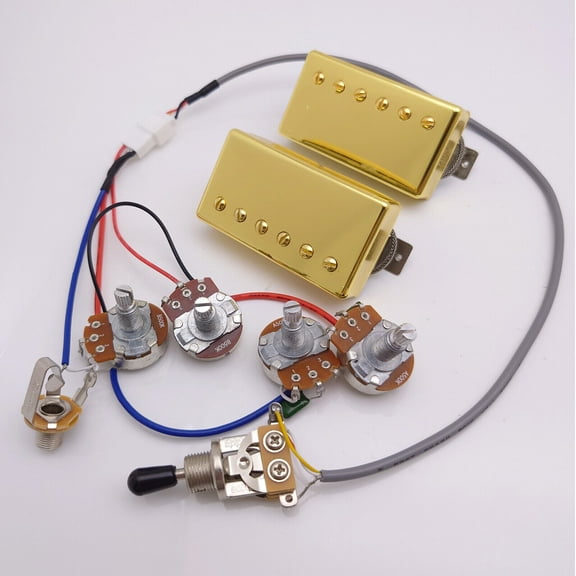 Guitar Pickup Alnico 2 Humbucker BB1&BB2 Series Gold PAF N/B with Harness 2C for Gibson LP Electric Guitars Replacement Parts