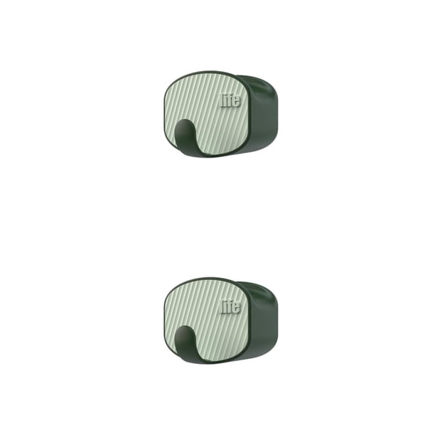 Toystoory Gancho colgante montado en la pared Soporte de almacenamiento de ropa Colgador de bolso Toalla Puerta Estante trasero para dormitorio Verde 2piezas