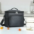 thumbnail image 2 of DefiDgd Insulated Foil Tote Bag Thickened Lunch Pouch,Lightweight Handheld Portable Food Storage for Workers Office Home Suppies(Black), 2 of 6