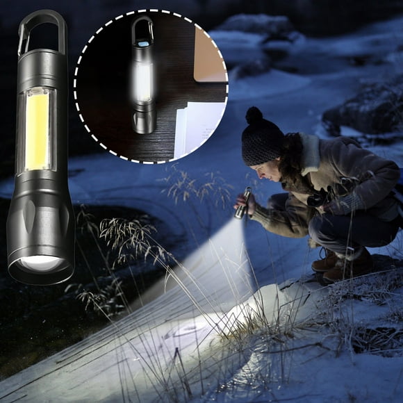 Lampe De Travail Magnétique Rechargeable LED 500 Lumens - Mini Phare Avec Clip Et Base Aimantée, USB
