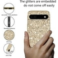 thumbnail image 3 of Compatible with Google Pixel 6A Case Glitter Bling Google Pixel 6A Phone Case for Girls Cute Bumper Shockproof Protective Cases (Gold), 3 of 14