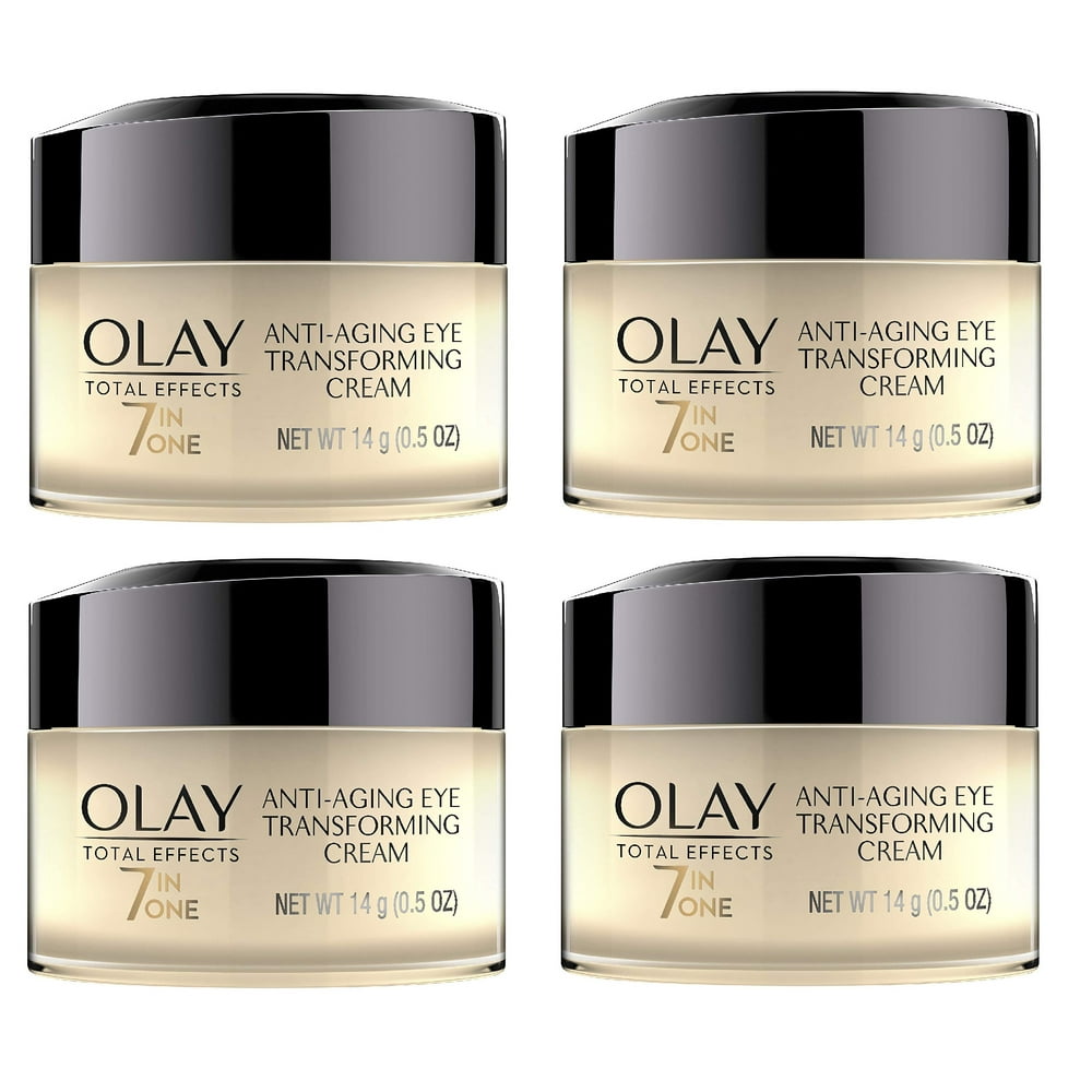 Olay Total Effects 7 in 1 Anti Aging Eye Transforming Cream, 0.5 Oz (Pack of 4)