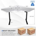 thumbnail image 2 of Gymax Dual-Motor L Shaped Standing Desk Ergonomic Sit Stand Computer Workstation Black & White, 2 of 10