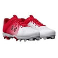 Under Armour Leadoff Low Rubber Molded Baseball Cleats Red White Size