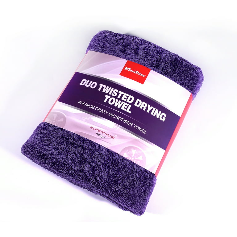 MAXSHINE - Duo Twisted Loop Drying Towel 1200GSM 20x 24 (Drying Micr –  Centre de l'auto Élégance