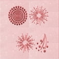 thumbnail image 1 of Ahgly Company Machine Washable Indoor Square Transitional Pastel Red Pink Area Rugs, 5' Square, 1 of 7