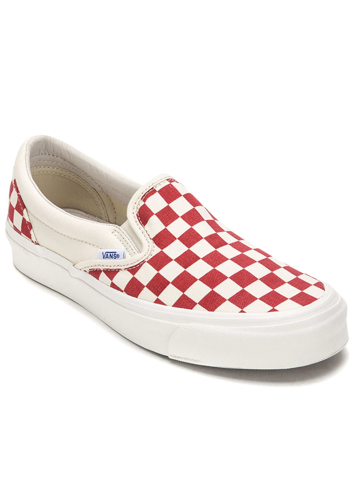 womens red and white checkerboard vans