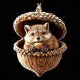 thumbnail image 5 of Sleeping Forest Animal Ornament, Acorn Christmas Tree Decor, Three Dimensional Sleeping Woodland Creature NestLED in A Textured Acorn, Sculpted Resin with DetaiLED Seasonal Styling, 5 of 8