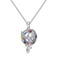 thumbnail image 2 of Weloille The Fire Inside Me Burns Brighter Than The Fire Around Me Colorful Crystal Phoenix Necklace, 2 of 6