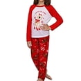 thumbnail image 1 of Conjunto de pijamas navideños para padres, trajes de vacaciones, cuello redondo con patrón de dibujos animados, diseño de ajuste suelto para primavera y otoño, ropa para el hogar, 1 of 3