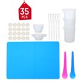 thumbnail image 1 of Kit de herramientas de taza de mezcla de resina de 35 piezas Juego de herramientas de 35 piezas Yeacher Copa de silicona, 1 of 8