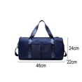 thumbnail image 2 of White Petate, petate deportivo para gimnasio con bolsillo mojado y compartimento para zapatos, bolsa de viaje para fin de semana, 2 of 5