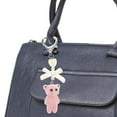 thumbnail image 3 of WASHWEPE Cute Keychain Charm 1Pcs Pink Resin Metal 3D for Girls and Bear Lovers, 3 of 8