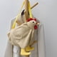 thumbnail image 5 of Divertido bolso de hombro de pollo de peluche, bolso de para mujeres y niñas, bolsos de hombro para mujer, bolso de viaje informal, Hugo Bolso de felpa, 5 of 9