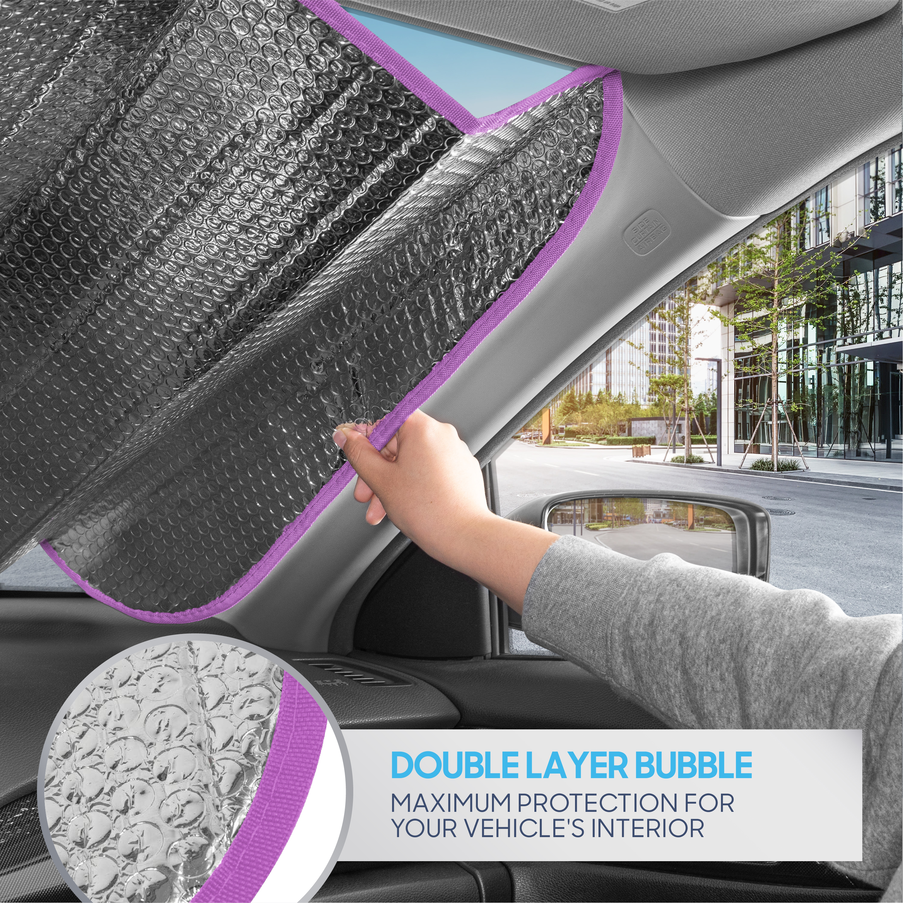 BDK Retro Wave Accordion Windshield Sunshade photo 3